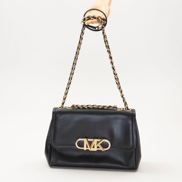 MICHAEL Michael Kors Parker Leather Shoulder Bag Black (Pre-owned/as pictured) - Picture 1 of 2